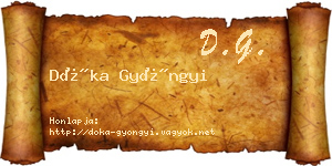 Dóka Gyöngyi névjegykártya